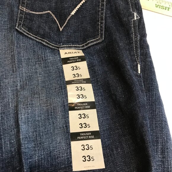 ARIAT WOMENS PERFECT RISE BOOT CUT JEANS SIZE 33S NWT - Picture 10 of 10